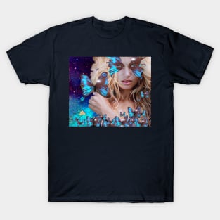 LADY OF THE BLUE BUTTERFLIES T-Shirt